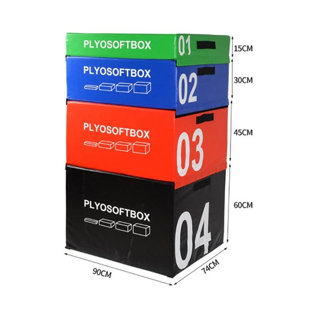 M-PACC 4 Stack Foam Plyo Box Set - Coloured