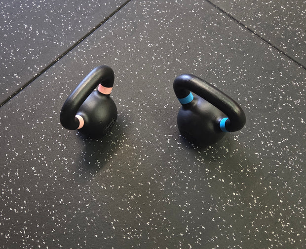 Premium EPDM Rubber Gym Flooring - Grey Fleck 15mm Gym Mats (coloured bottom granules)