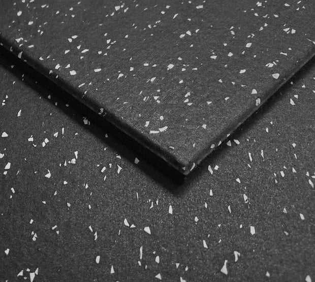 Premium EPDM Rubber Gym Flooring - Grey Fleck 15mm Gym Mats (coloured bottom granules)