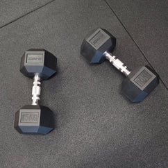 Rubber Gym Flooring - BLACK - 15mm Commercial Gym Mats