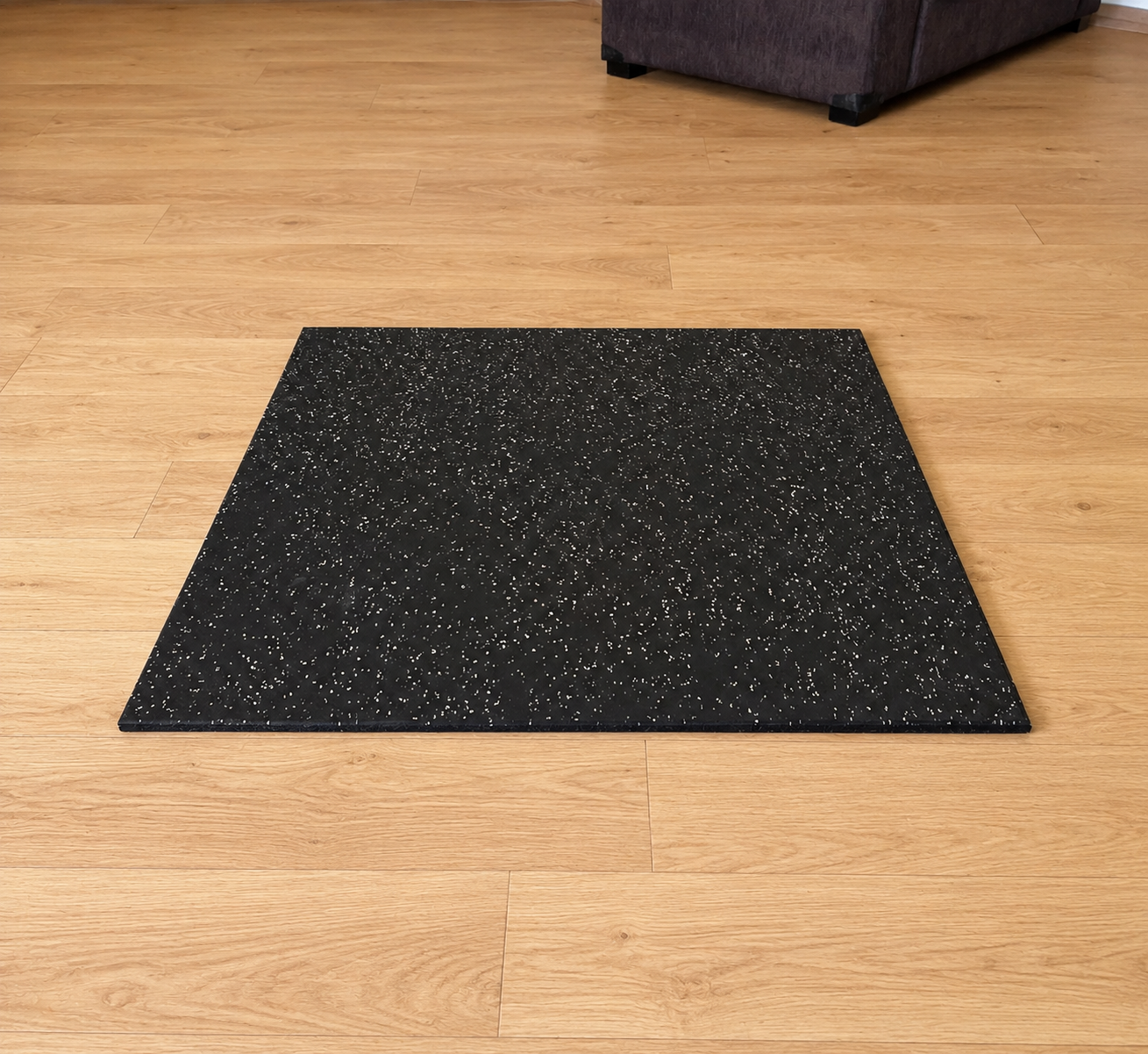 Premium EPDM Rubber Gym Flooring - Grey Fleck 15mm Gym Mats