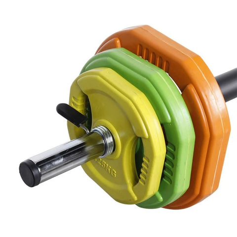 M-PACC 20kg Coloured Pump Barbell Set