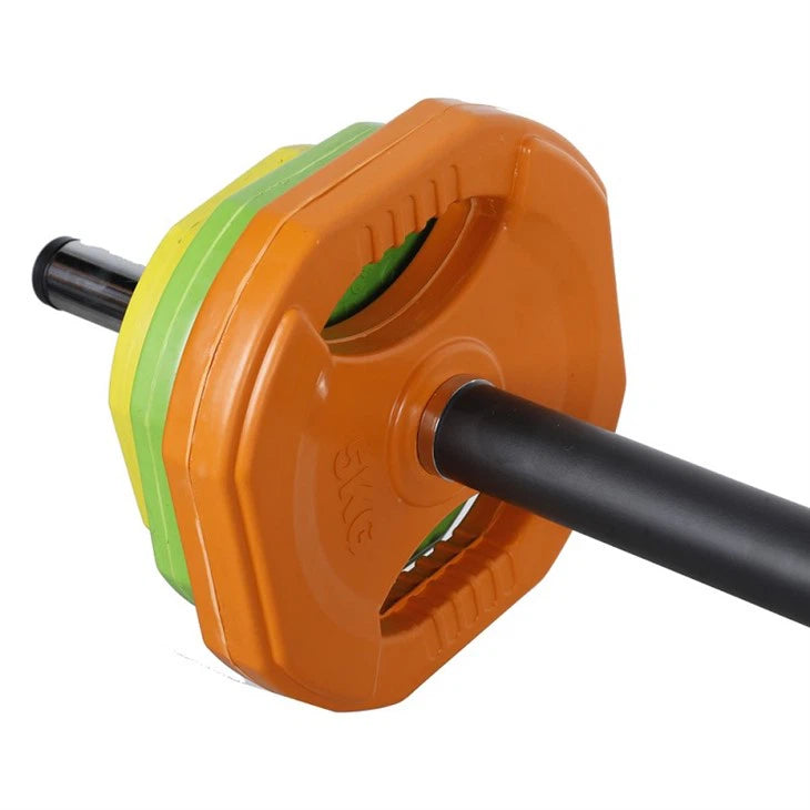 M-PACC 20kg Coloured Pump Barbell Set