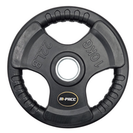 80kg M-PACC Tri Grip Plate Set incl 20kg Barbell M-Pacc