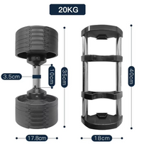 2kg-40kg Adjustable Dumbbell - PAIR M-Pacc