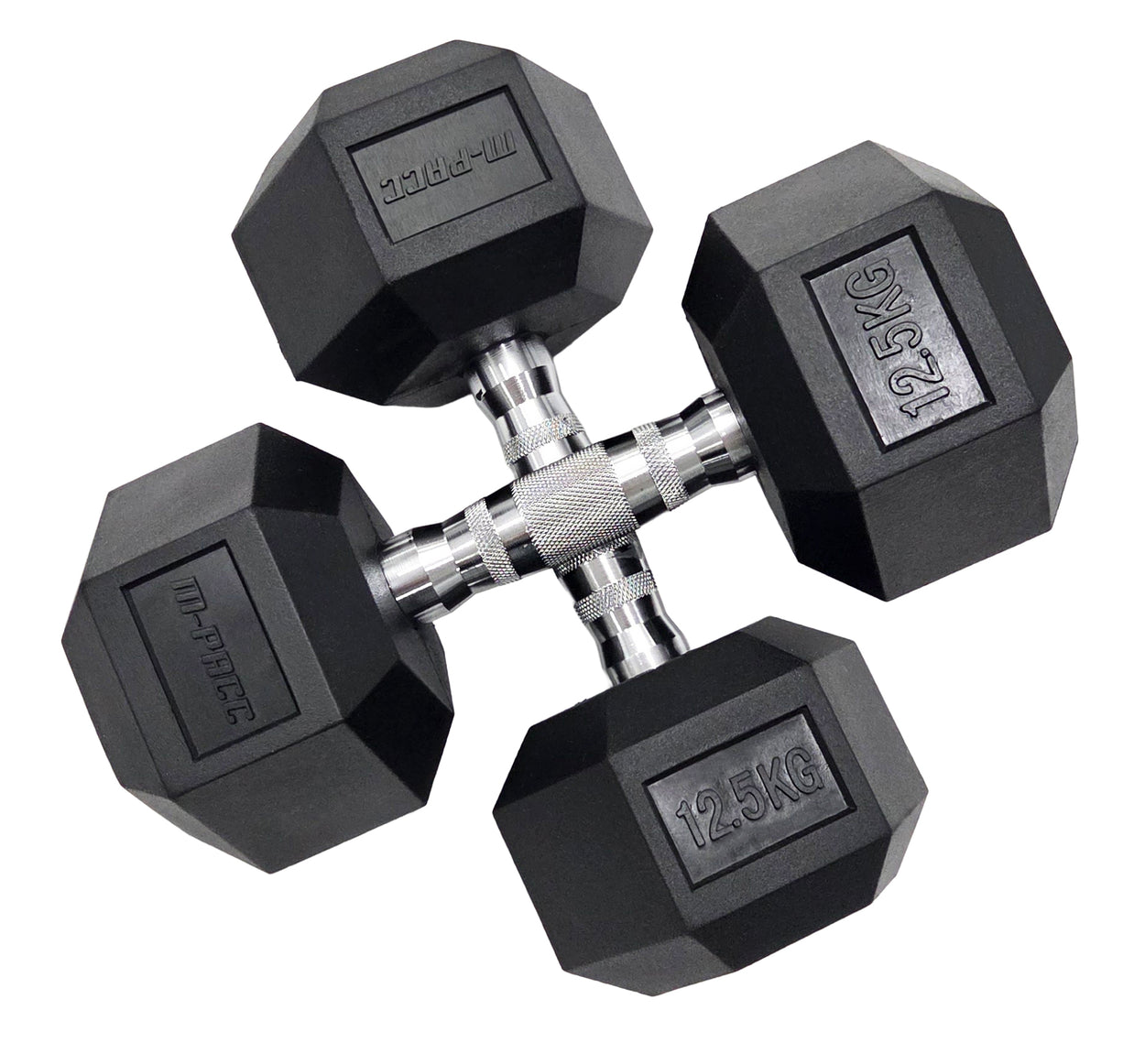 M-PACC Premium Rubber Hex Dumbbell 10kg-20kg Set (5 Pairs)
