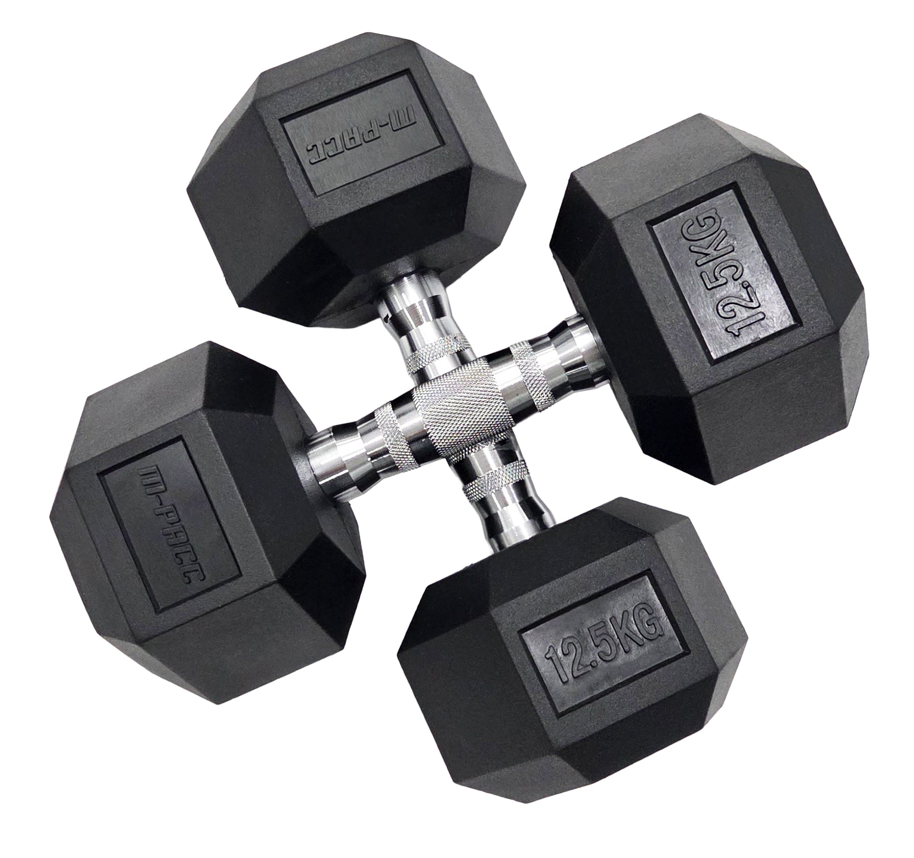 M-PACC Premium Rubber Hex Dumbbell 10kg-20kg Set (5 Pairs)