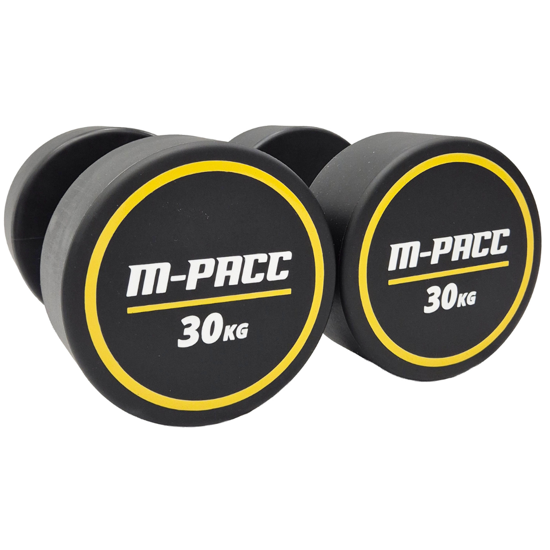 M-PACC Pro Commercial Urethane Dumbbells 10-45kg Set with Rack (15 Pairs) M-Pacc