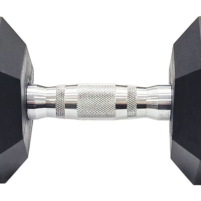 M-PACC Premium Rubber Hex Dumbbell 10-40kg Set with Racks (11 Pairs)