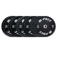 M-PACC Premium Olympic Black Bumper Plate - 160kg Set