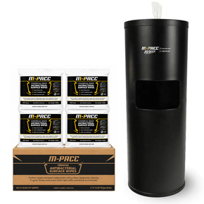 1 x Antibacterial Wipes Carton (4 x rolls of 1200 Wipes) + 1 x Free Standing Dispenser Bundle
