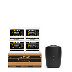1 x  Antibacterial Wipes Carton (4 x rolls of 1200 Wipes) + 1 x Wall Mounted Dispenser Bundle