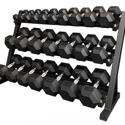 Commercial 3-tier Hex Dumbbell Rack  - Rack Only (10 Pairs)