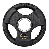 140kg M-PACC Tri Grip Plate Set incl 20kg Barbell M-Pacc