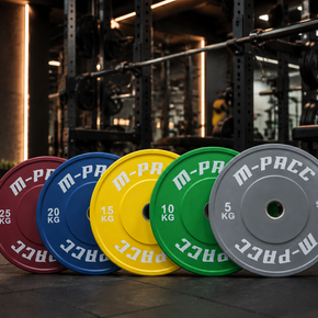 M-PACC Premium Olympic Colour Bumper Plate - 150kg Set