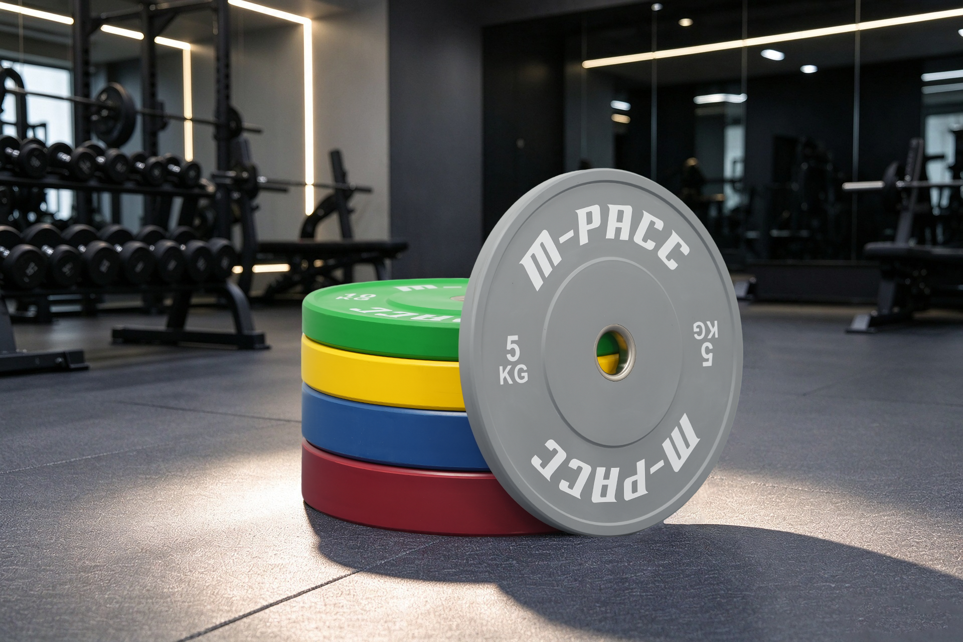 M-PACC Premium Olympic Coloured Bumper Plates