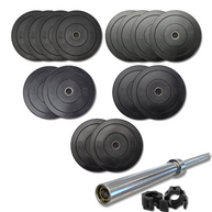 200kg M-PACC Bumper Plate Set incl 20kg Barbell M-Pacc
