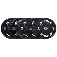 M-PACC Premium Olympic Black Bumper Plate - 250kg Set