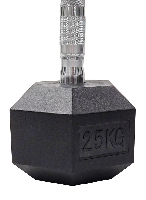M-PACC Premium Rubber Hex Dumbbell 12.5kg-50kg Set (14 Pairs)