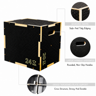 M-PACC 3 in 1 Anti Slip Wooden Plyo Box 30