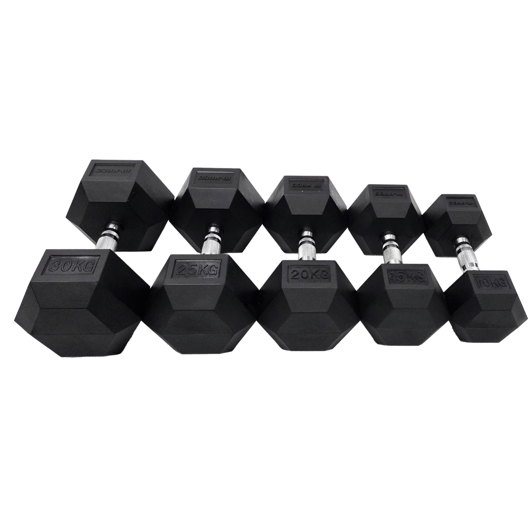 Premium Rubber Hex Dumbbells M-Pacc
