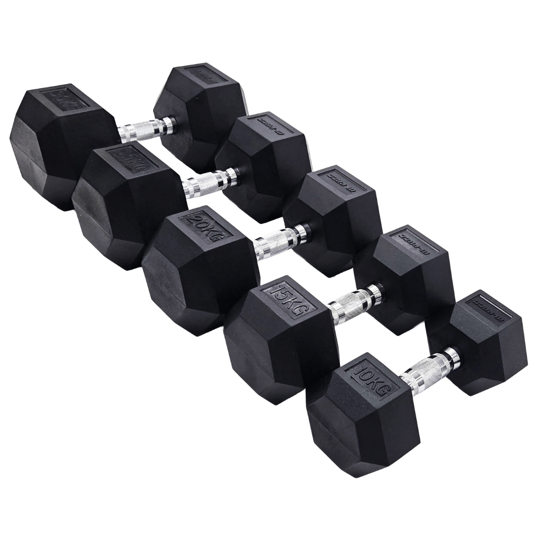 Premium Rubber Hex Dumbbells M-Pacc
