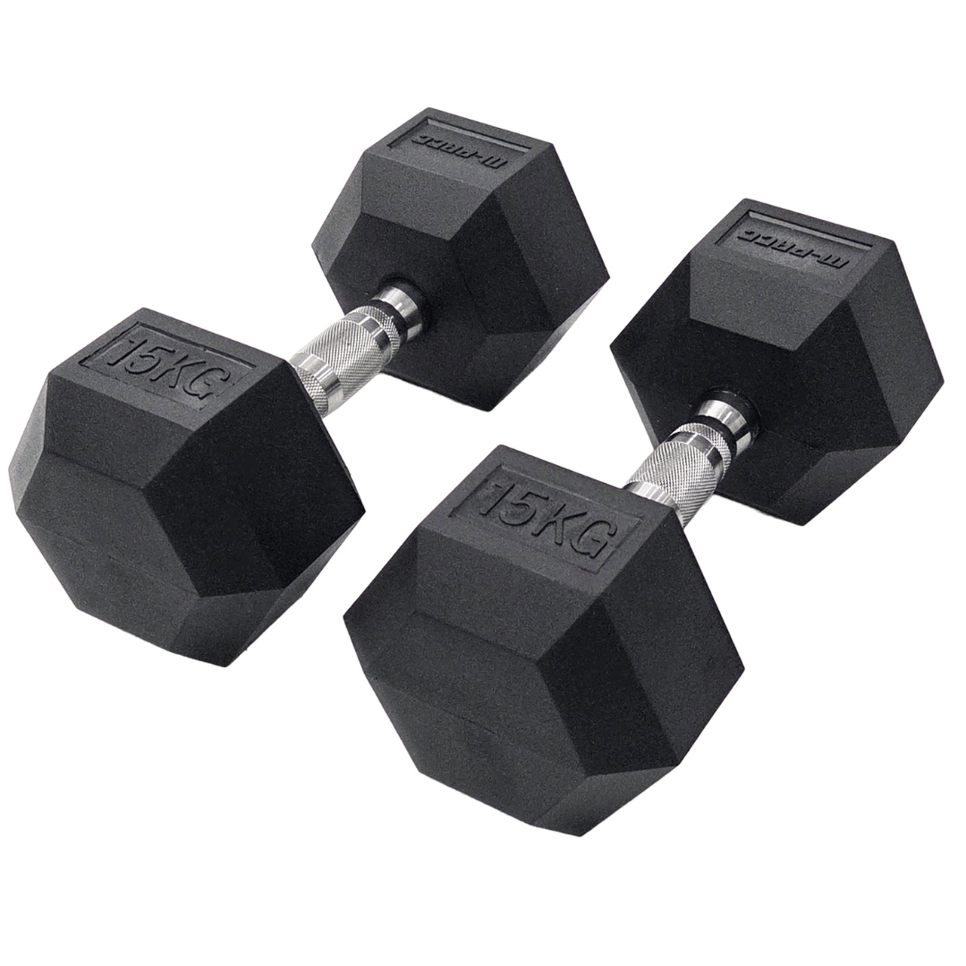 Premium Rubber Hex Dumbbells M-Pacc