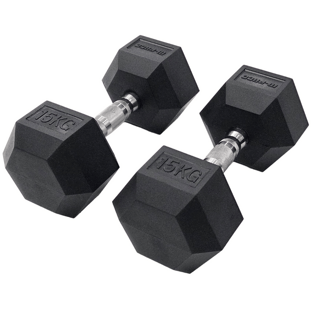 Premium Rubber Hex Dumbbells M-Pacc