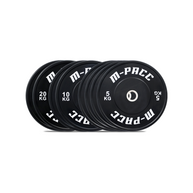 M-PACC Premium Olympic Black Bumper Plate - 80kg Set