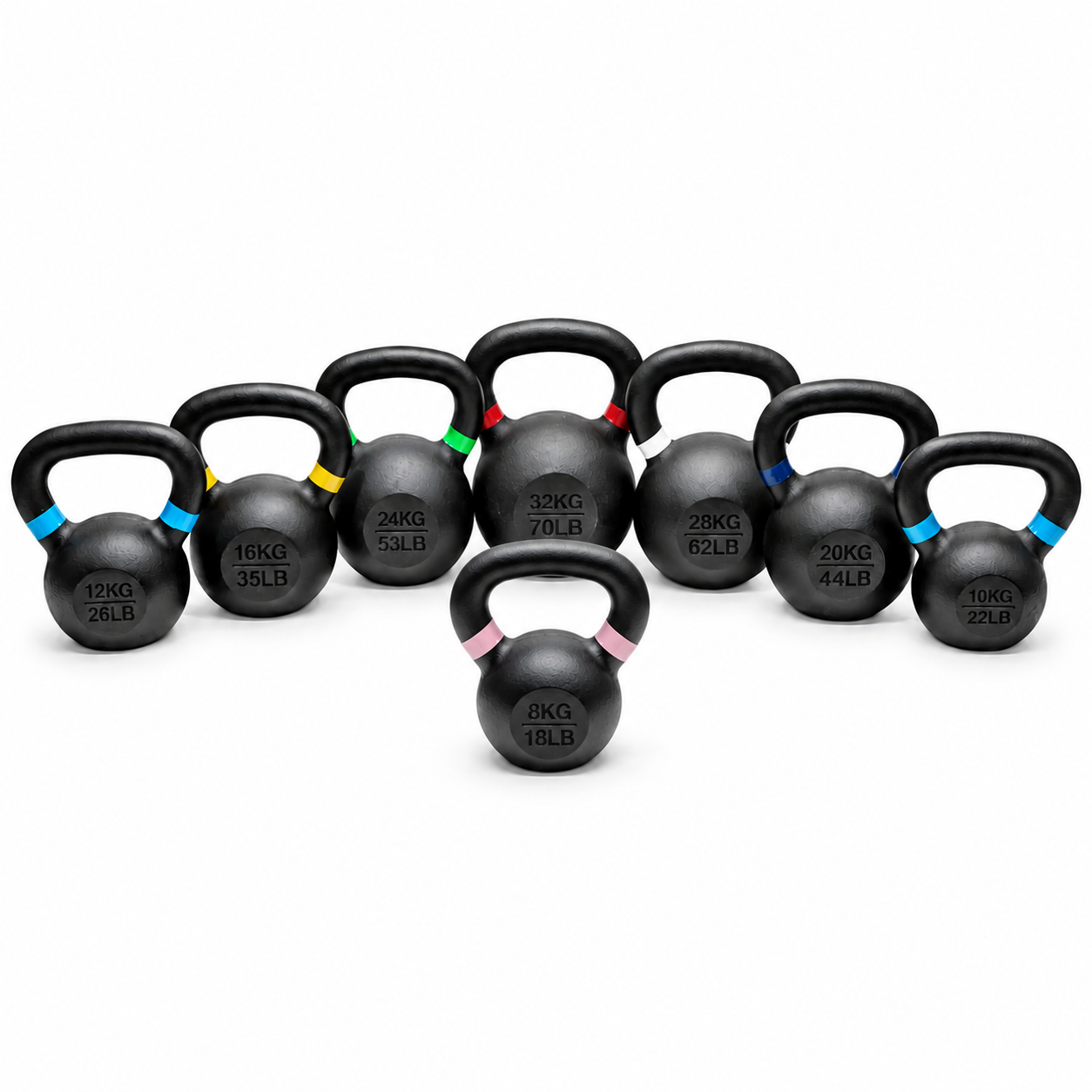 M-PACC Cast Iron Kettlebell Set (8kg-32kg)