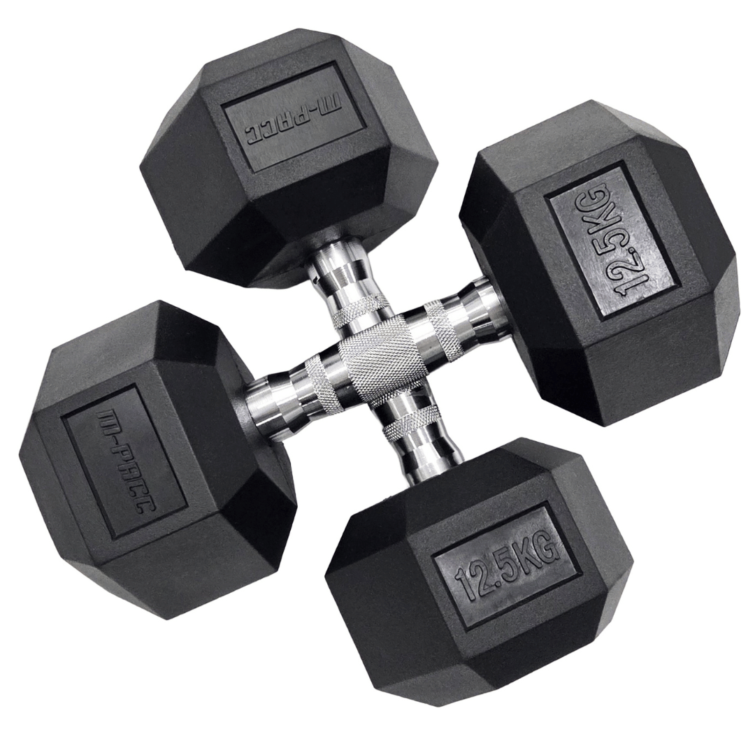 Premium Rubber Hex Dumbbells M-Pacc