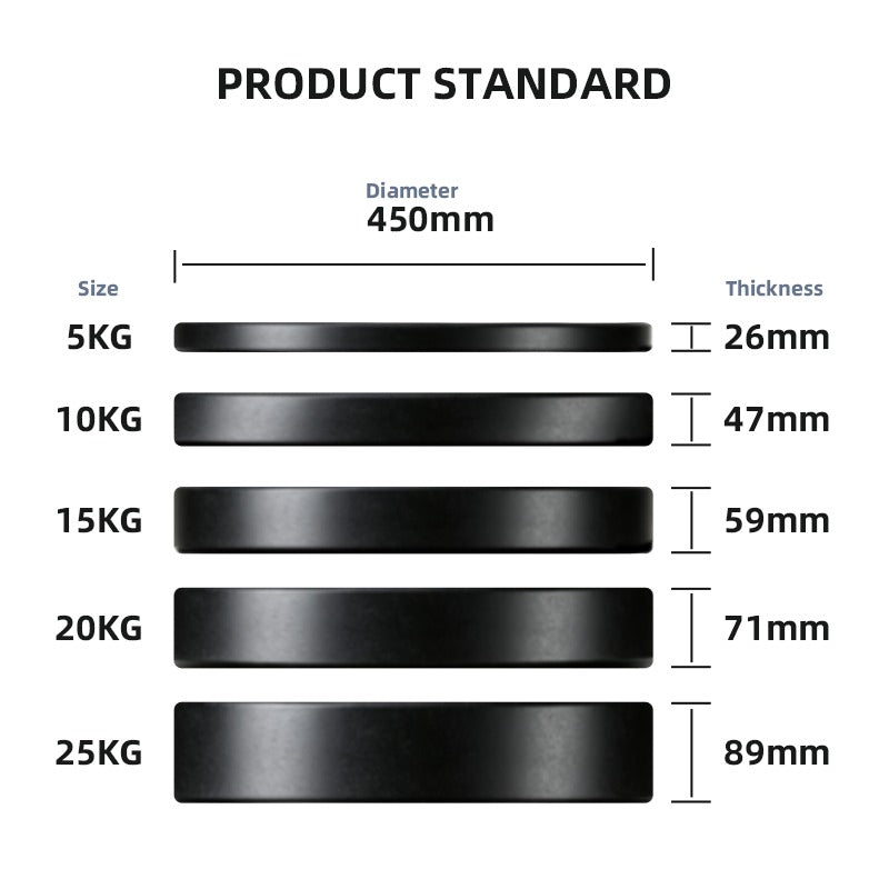 100kg M-PACC Premium Black Bumper Plate Set incl 20kg Barbell