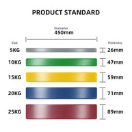 M-PACC Premium Olympic Colour Bumper Plate - 150kg Set