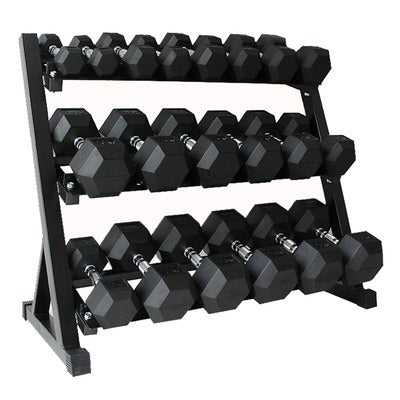 Commercial 3-tier Hex Dumbell Rack - Rack Only (8 Pairs) M-Pacc