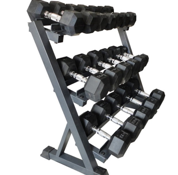 M-PACC Premium Rubber Hex Dumbbell 2.5-25kg Package 1 Combo M-Pacc