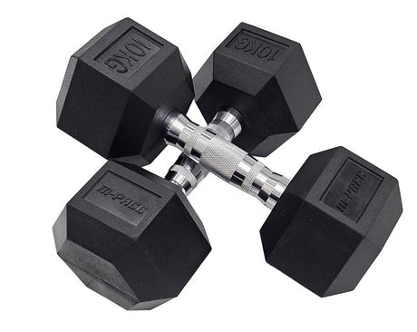 M-PACC Premium Rubber Hex Dumbbell 2.5-40kg Set with Racks (16 Pairs) M-Pacc