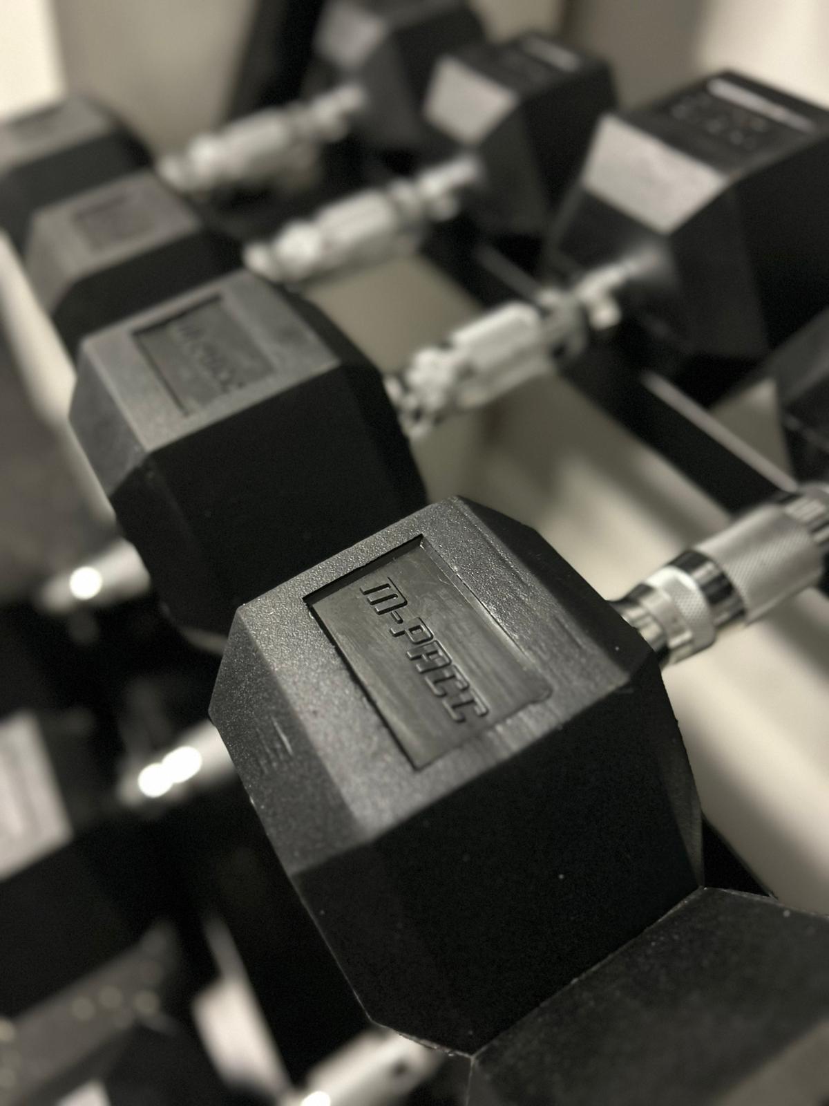 M-PACC Premium Rubber Hex Dumbbell 12.5kg-50kg Set (14 Pairs)