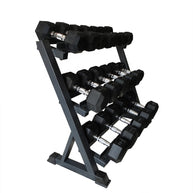 Commercial 3-tier Hex Dumbell Rack - Rack Only (8 Pairs) M-Pacc