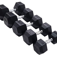 M-PACC Premium Rubber Hex Dumbbell 2.5-25kg Package 1 Combo M-Pacc