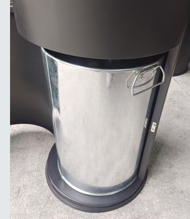 Free Standing Wipes Dispenser with Bin – Matte Black Powder Coated