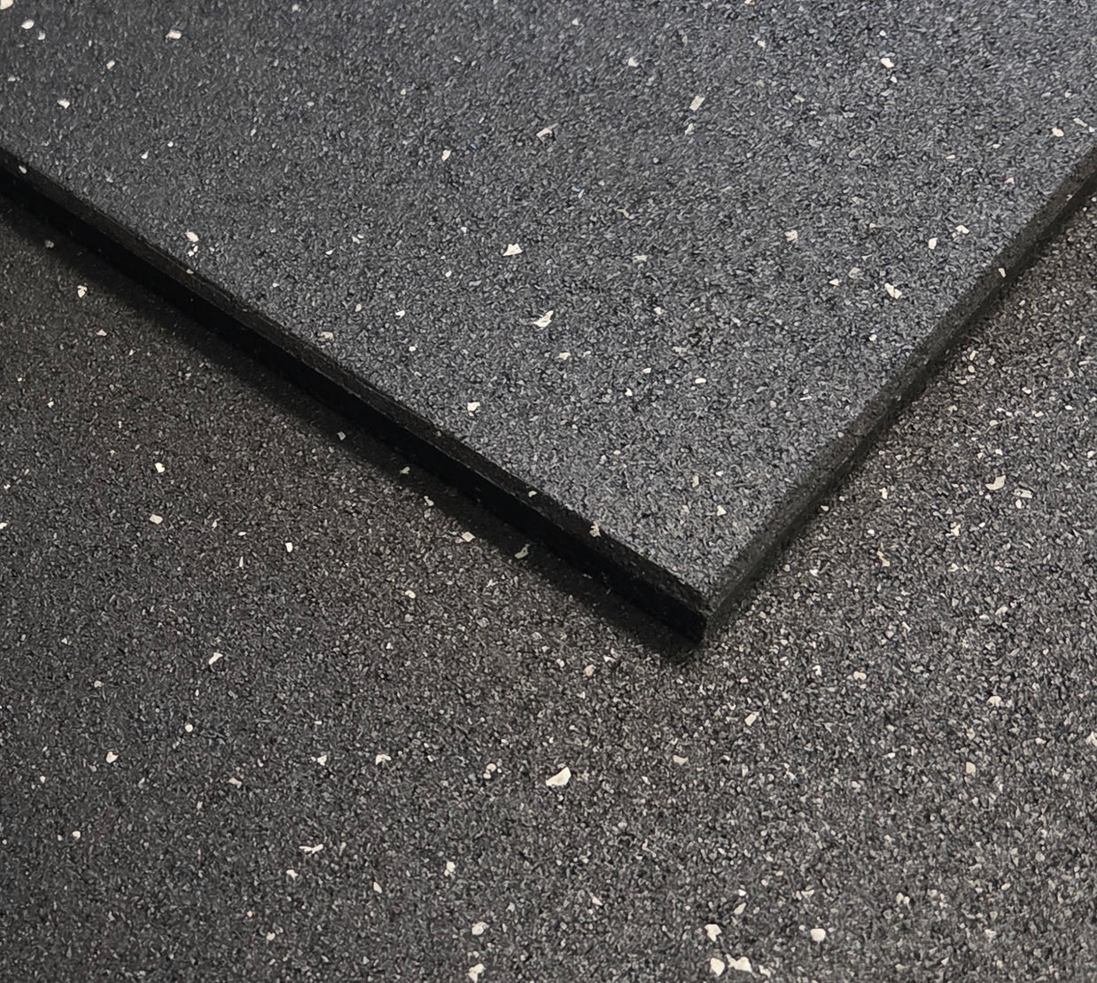 Rubber Gym Flooring - Grey Fleck - 15mm Commercial Gym Mats