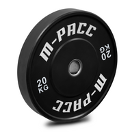 M-PACC Premium Olympic Black Bumper Plate - 350kg Set