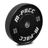 M-PACC Premium Olympic Black Bumper Plate - 10 x 25kg Plate Set