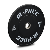 M-PACC Premium Olympic Black Bumper Plate - 10 x 5kg Plate Set
