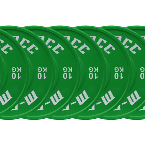 M-PACC Premium Olympic Colour Bumper Plate - 10 x 10kg Plate Set