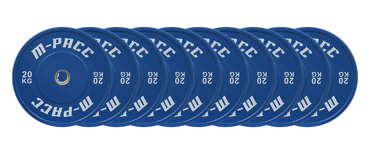 M-PACC Premium Olympic Colour Bumper Plate - 10 x 20kg Plate Set