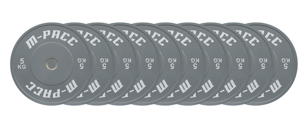 M-PACC Premium Olympic Colour Bumper Plate - 10 x 5kg Plate Set