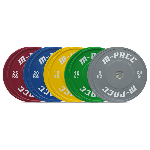 M-PACC Premium Olympic Colour Bumper Plate - 150kg Set