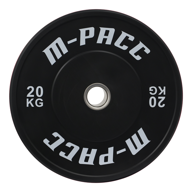 M-PACC Premium Olympic Black Bumper Plate - 10 x 20kg Plate Set