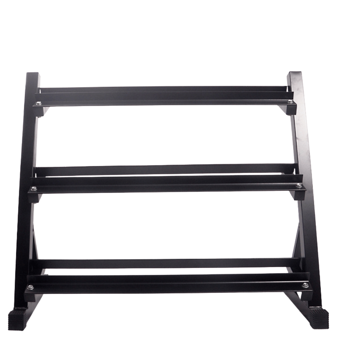 M-PACC Premium Rubber Hex Dumbbell 2.5-25kg Set with Rack (10 Pairs) M-Pacc